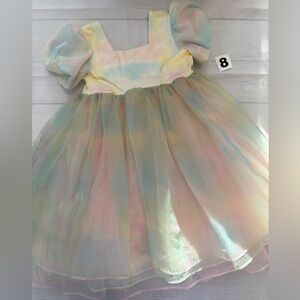 Holly & Bloom Pastel Rainbow Kids Formal Dress